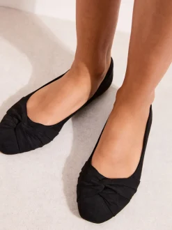 Friends Like These Noir - Ballerines plates Twist Detail à bout rond Outlet
