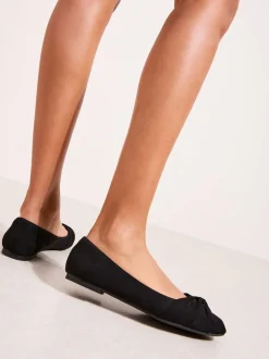 Friends Like These Noir - Ballerines plates Twist Detail à bout rond Outlet