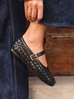 Linzi Noir - Ballerines tissées Daily avec boucle Hot