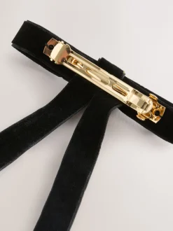 Next Noir - Barrette à cheveux en velours avec ornements d’un nœud Best