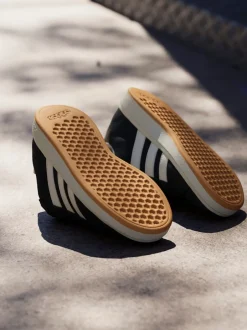 adidas - Baskets Grand Court 00s en daim et dentelle pour enfant Noir New