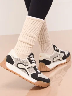 Lipsy Noir - Baskets de sport À lacets Chunky Tapis de couloir New