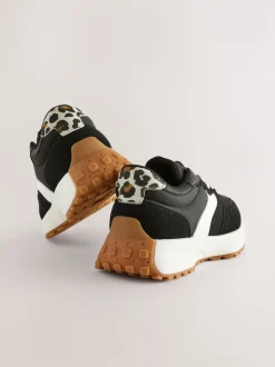 Next - Baskets épaisses Dentelle-up Noir New