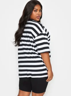 Yours Curve Noir - Bermuda délavage moyen Outlet