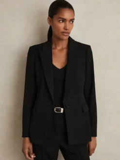 Reiss Noir - Blazer de costume droit ajusté Gabie Clearance