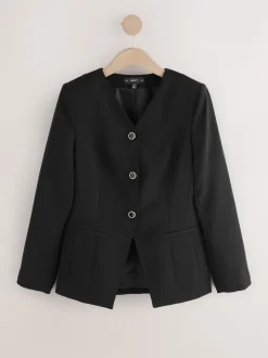 Next Noir - Blazer sans col en V Clearance
