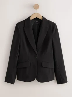 Next Noir - Blazer sculptant à simple boutonnage habillé Clearance
