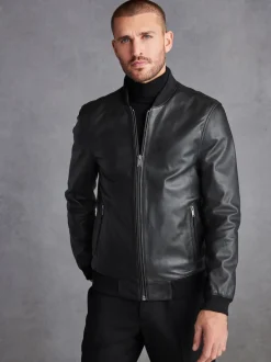 Next Noir - Blouson aviateur Signature en cuir Hot