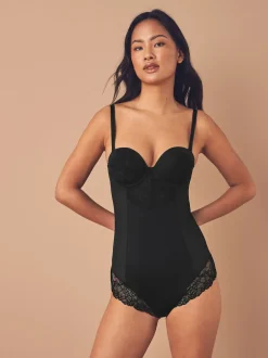 Next Noir - Body en dentelle à coupe ferme et contrôle du ventre Best