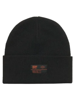 Superdry Noir - Bonnet Surplus en maille Clearance