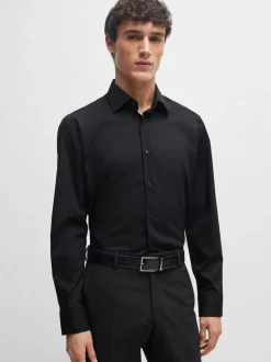 BOSS Noir - Joe Coupe classique Extensible Poplin Oxford Chemises Online