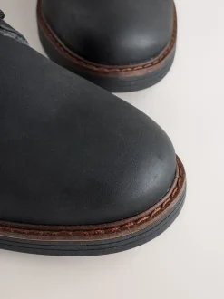 Next Noir - Bottes à bordure en velours côtelé doublées de peau de mouton New