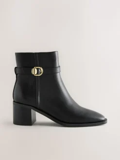 Next Noir - Bottes à talon carré Forever Comfort® à boucle Clearance