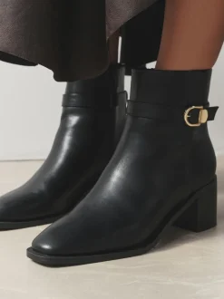 Next Noir - Bottes à talon carré Forever Comfort® à boucle Clearance