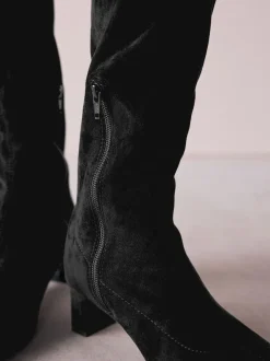 Next Noir - Bottes chaussettes Forever Comfort® à bout ciselé Clearance