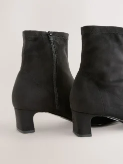 Next Noir - Bottes chaussettes à talon bloc et bout ciselé Discount