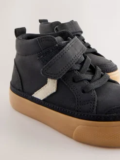 Next Noir - Bottes chevrons à lacets élastiques et fermeture tactile Sale
