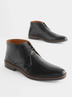 Next Noir - Bottes chukka en cuir New