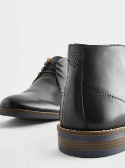 Next Noir - Bottes chukka en cuir New