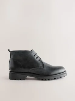 Next Noir - Bottes Chukka en cuir épais Best