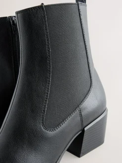 Next Noir - Bottes de cow-boy western Chelsea Style Sale