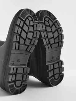 Next Noir - Bottes en caoutchouc hauteur genou Discount