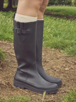 Next Noir - Bottes en caoutchouc hauteur genou Discount