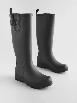 Next Noir - Bottes en caoutchouc hauteur genou Discount
