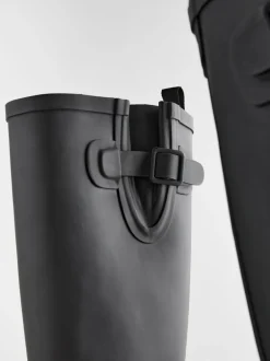 Next Noir - Bottes en caoutchouc hauteur genou Discount