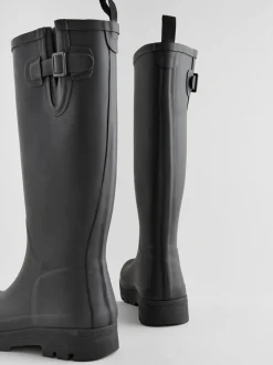 Next Noir - Bottes en caoutchouc hauteur genou Discount