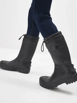 Next Noir - Bottes en caoutchouc doublées Clearance