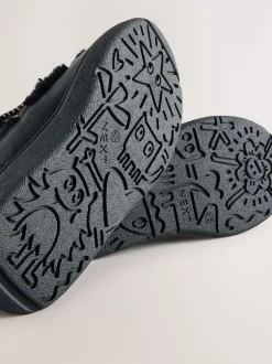 Next Noir - Bottes imperméables en peau de mouton Hot