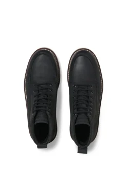JACK & JONES Noir - Bottes en cuir Clearance