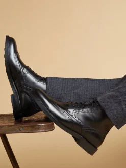 Jones Bootmaker Noir - Bottes Fletcher en cuir Sale