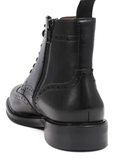 Jones Bootmaker Noir - Bottes Fletcher en cuir Sale