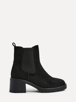 Linzi Noir - Bottes Path à talon carré Chelsea Sale