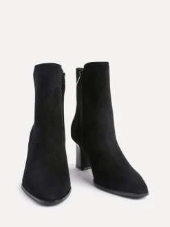 Linzi Noir - Bottes Thorn à talons carrés empilés Online