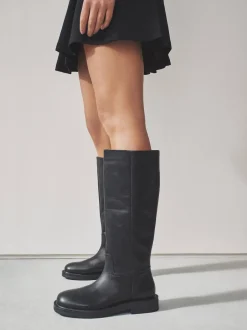 Next Noir - Bottes épaisses Forever Comfort® en cuir à bout rond Online