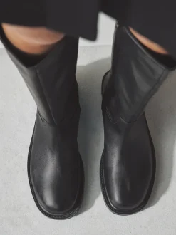 Next Noir - Bottes épaisses Forever Comfort® en cuir à bout rond Online