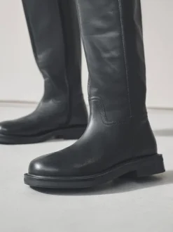 Next Noir - Bottes épaisses Forever Comfort® en cuir à bout rond Online