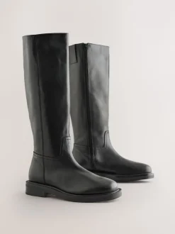 Next Noir - Bottes épaisses Forever Comfort® en cuir à bout rond Online