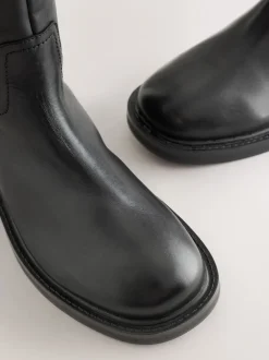 Next Noir - Bottes épaisses Forever Comfort® en cuir à bout rond Online