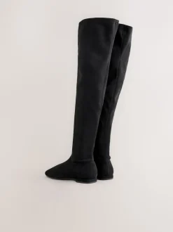 Next Noir - Bottes plates Forever Comfort® Over The Knee Best