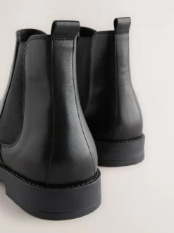 Next Noir - Bottines Chelsea en cuir élégantes Discount