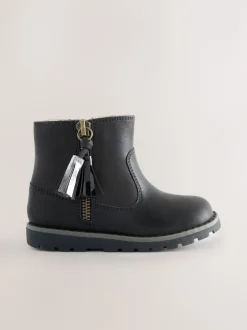 Next - Bottines Chelsea zippées à glands Noir Outlet