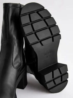 Next Noir - Bottines Forever Comfort® à chaussettes épaisses Clearance