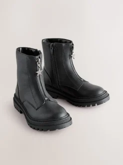 Next Noir - Bottines zippées sur le devant Clearance