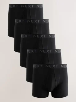 Next - Boxer A-Front en coton riche Noir Clearance