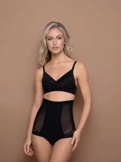 Bye Bra Noir - Powermesh Taille Grande Caleçons Hot