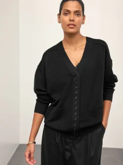 Next - Cardigan ultra-doux à col en V avec poches Noir Online